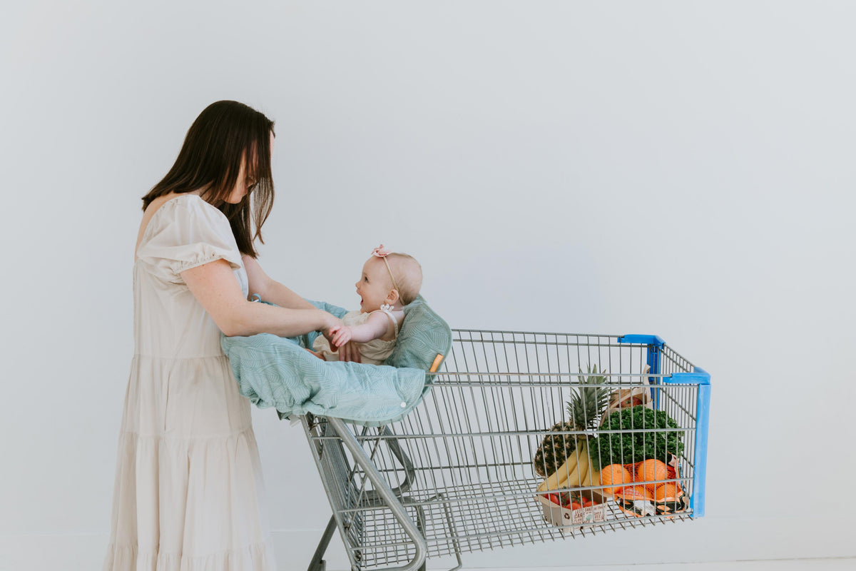 Baby Shopping Cart Cover | Sage Leaves
