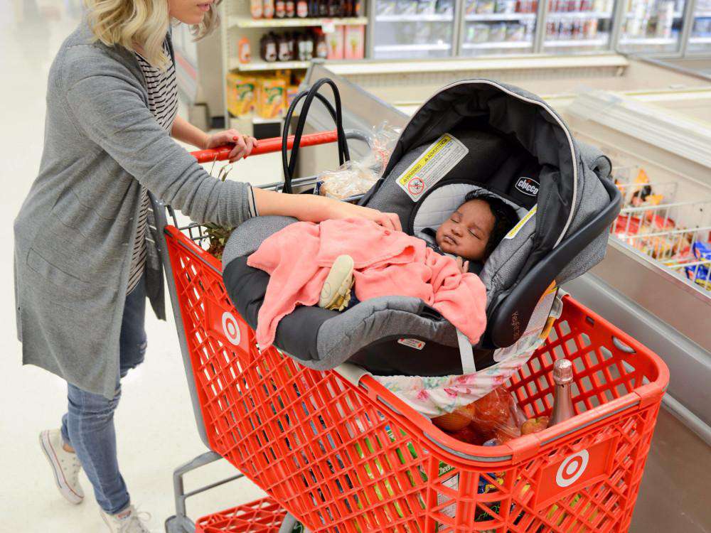 Baby Shopping Cart Hammock | Full Bloom Watercolor Floral Print