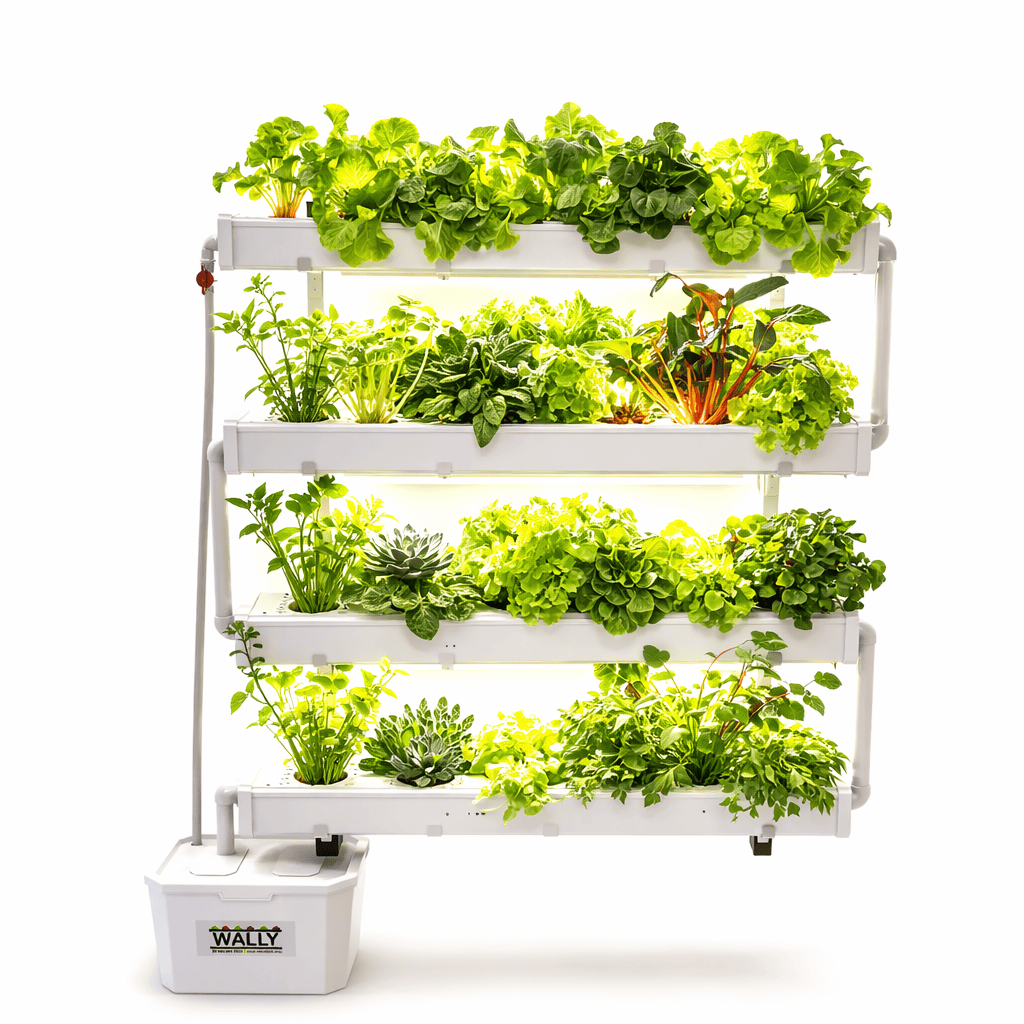 Wally 32 – Hydroponic Vertical System for Growing 32 Greens and Fruits